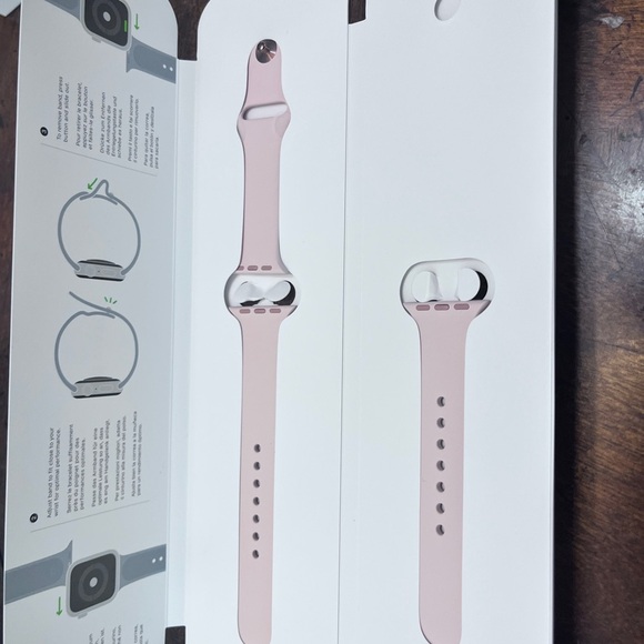 Apple Watch Sport Band - Gold Stainless Steel Pin - Pink Sand (New in Box) - Picture 8 of 15